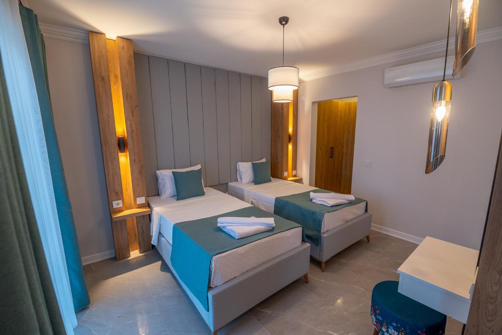 Beachfront White Villa With Private Swimming Pool Kalkan Bagian luar foto