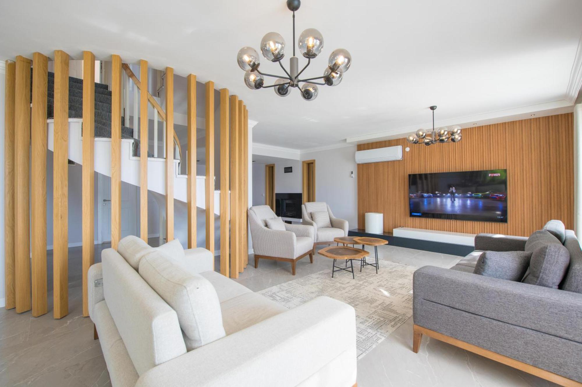 Beachfront White Villa With Private Swimming Pool Kalkan Bagian luar foto