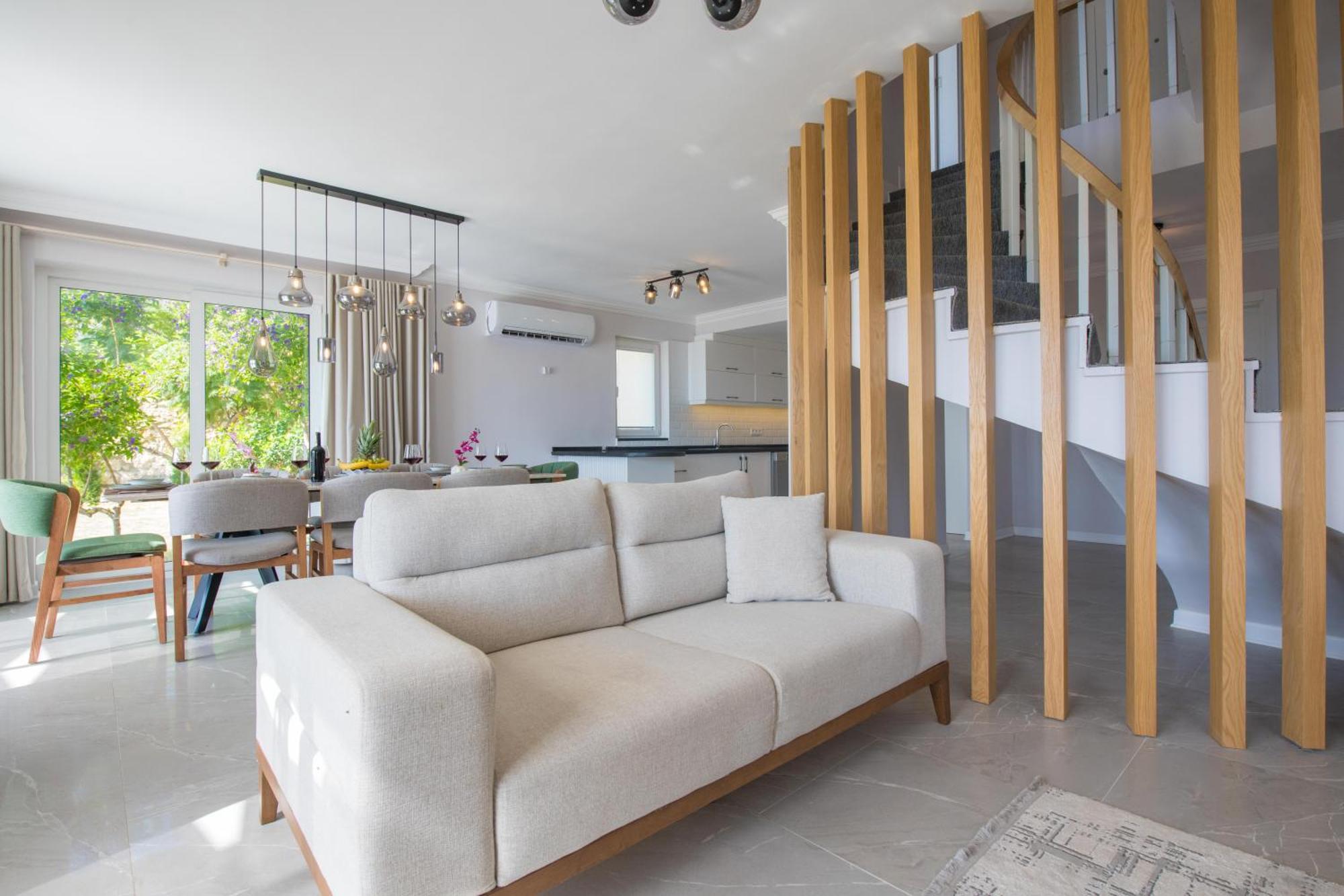 Beachfront White Villa With Private Swimming Pool Kalkan Bagian luar foto