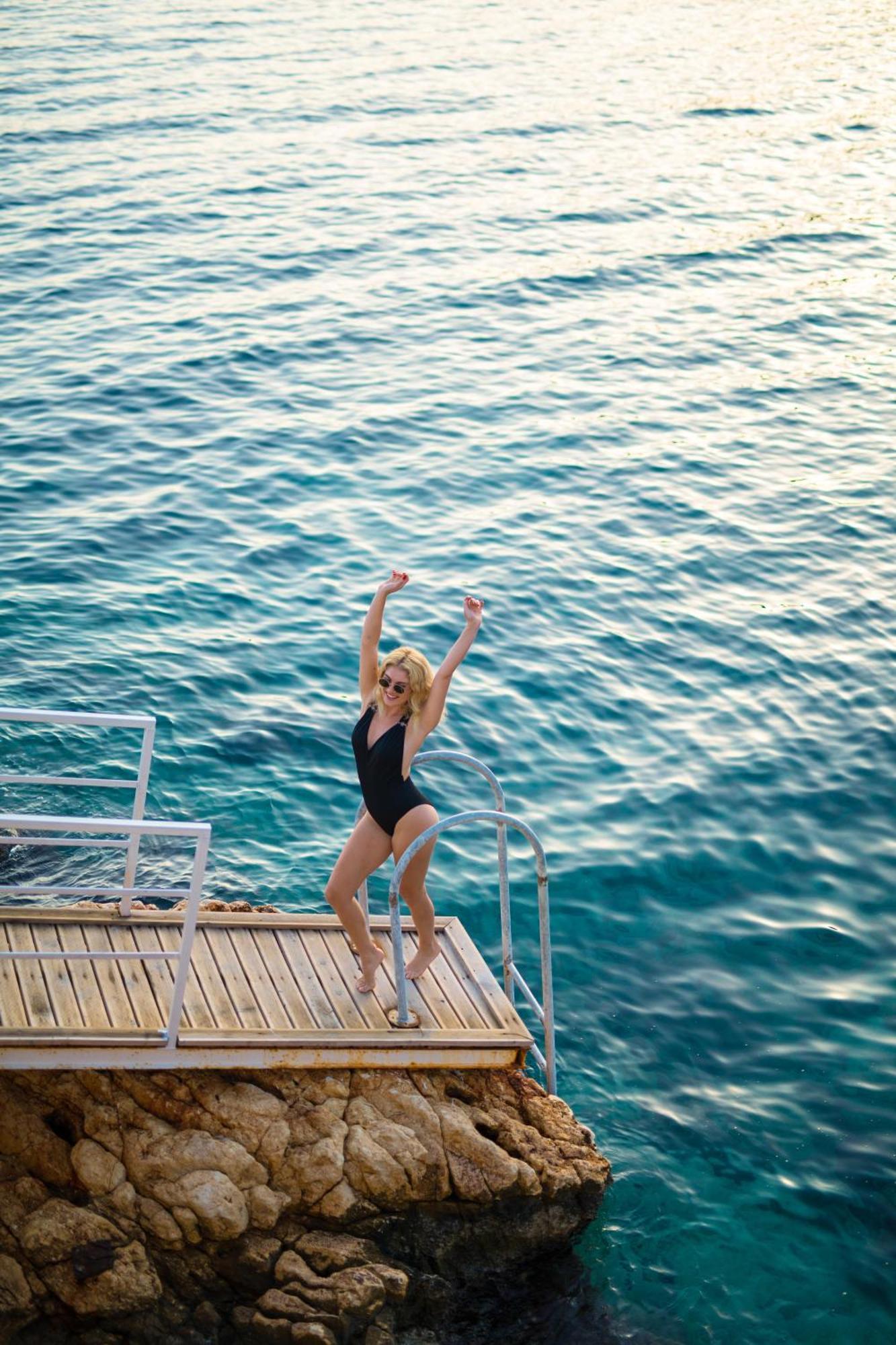 Beachfront White Villa With Private Swimming Pool Kalkan Bagian luar foto